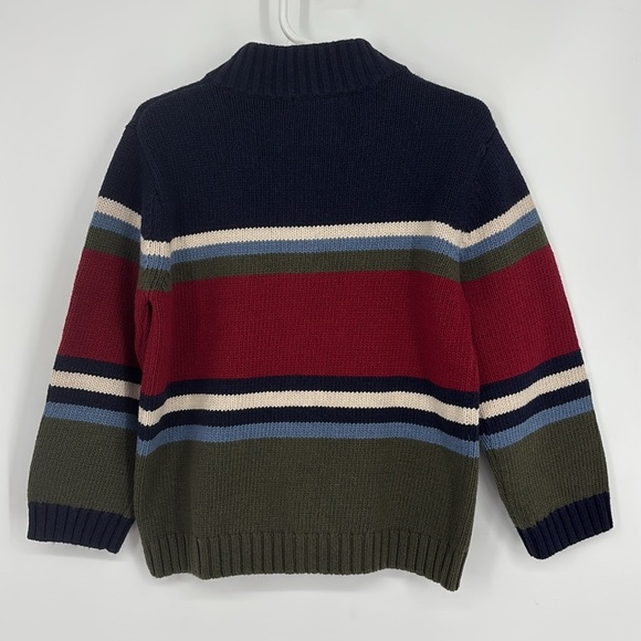 Janie & Jack Striped Wool Blend Full Zip Sweater Kids Size 4T - Picture 5 of 6